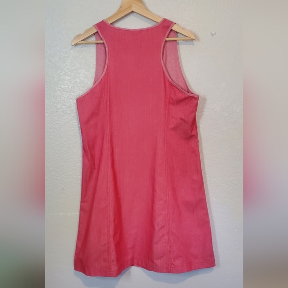 Fossil Pink Boho Cotton A-Line Sleeveless Belted Tied Waist Midi Dress Size 12 - Picture 9 of 16